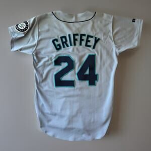 Vintage Ken Griffey JR Jersey 44 Gray 90s Russell Athletic Vintage